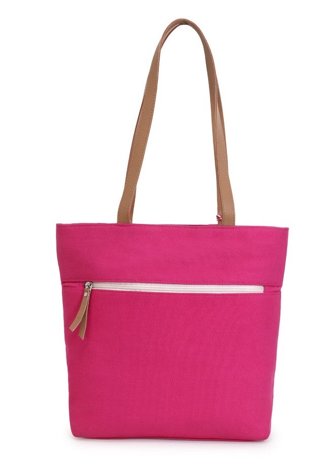 Anekaant Boho Natural & Multicolor Cotton Jute Boho Embellished Tote Bag - Image 3